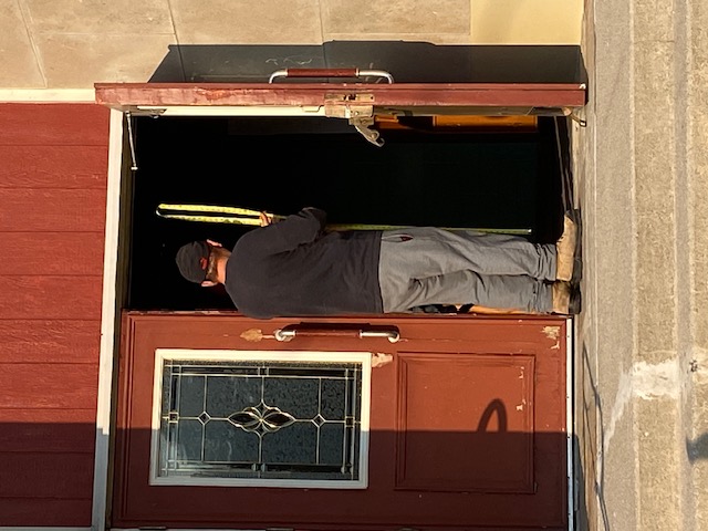 The old door which served us for many exciting years.