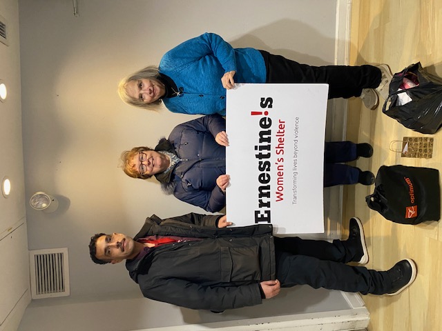 Helping our community partner Ernestine's Women's Shelter clients enjoy their Christmas with toiletries and gift cards.